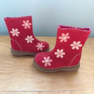 Circo Toddler Pink Leather Flower Boots Size 5 | Vintage Y2K